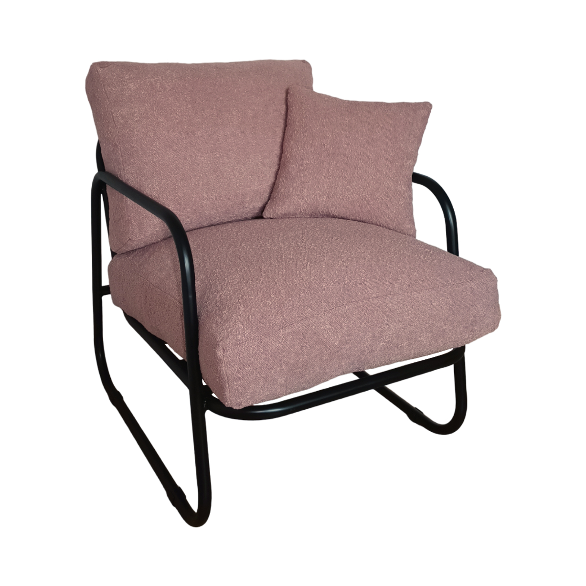 Fotel wypoczynkowy NUBE ROSADO negro Fotel wypoczynkowy metalowy w stylu loftowym