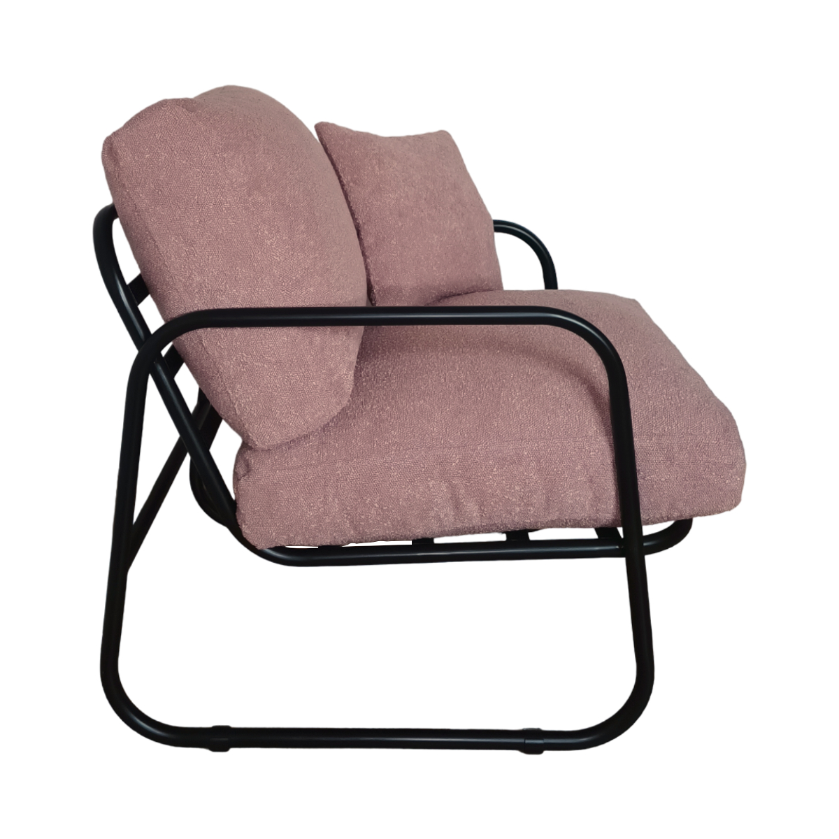 Fotel wypoczynkowy NUBE ROSADO negro Fotel wypoczynkowy nowoczesny z metalu