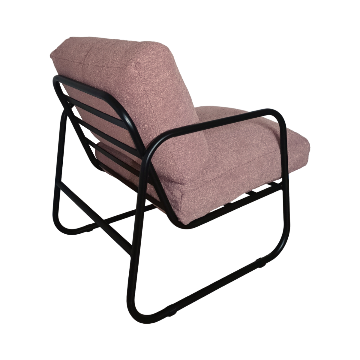 Fotel wypoczynkowy NUBE ROSADO negro Fotel wypoczynkowy metalowy czarny do mieszkania w stylu industrialnym