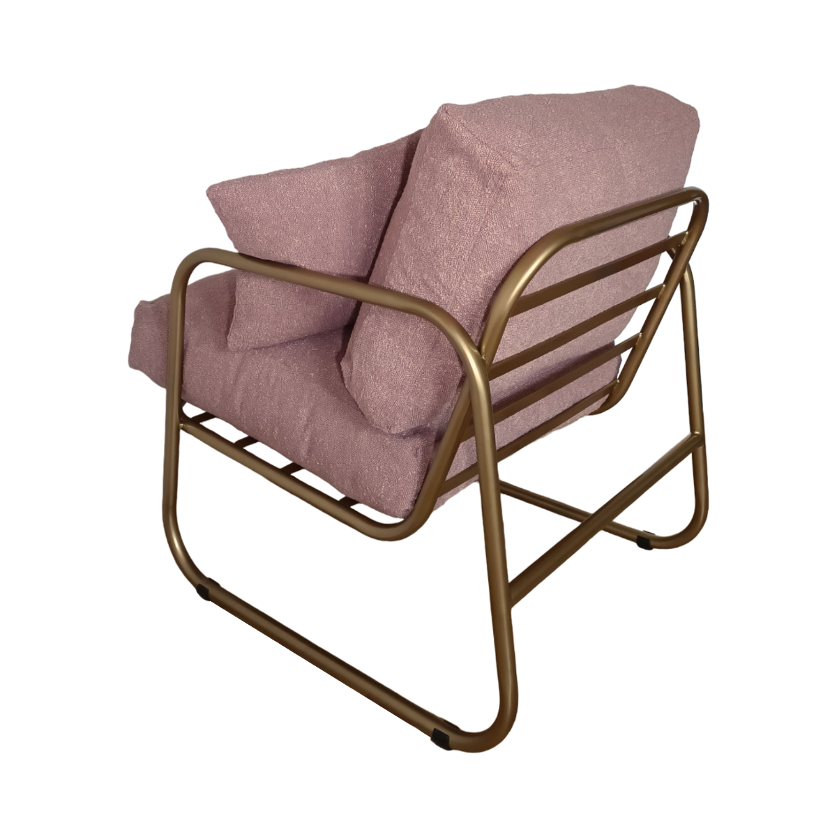 Fotel wypoczynkowy NUBE ROSADO dorado Fotel wypoczynkowy z metalu w kolorze złotym